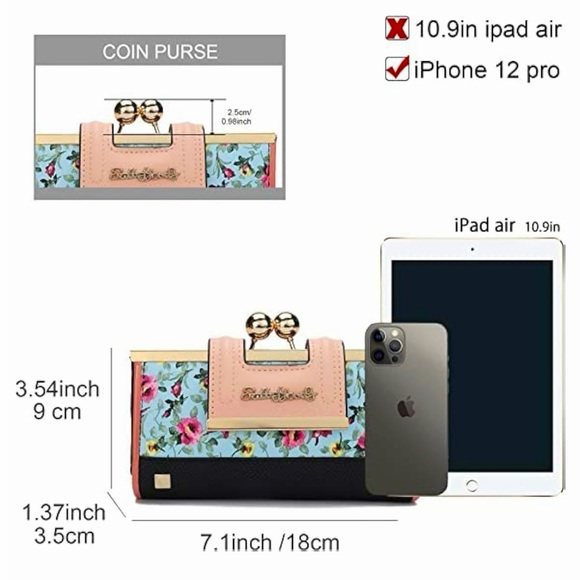 Sally Young Beautiful Women’s Large Wallet Flower Print NEW - Picture 5 of 5